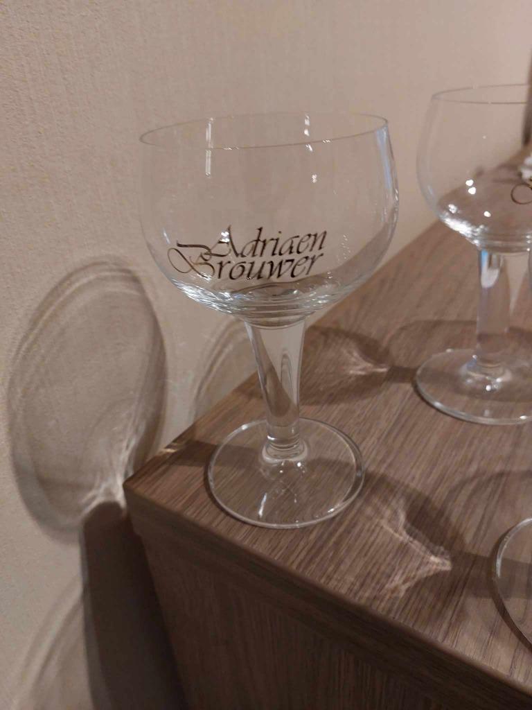 6 Bierglazen / Adriaen Brouwer, Ophalen, Zo goed als nieuw, Bierglas