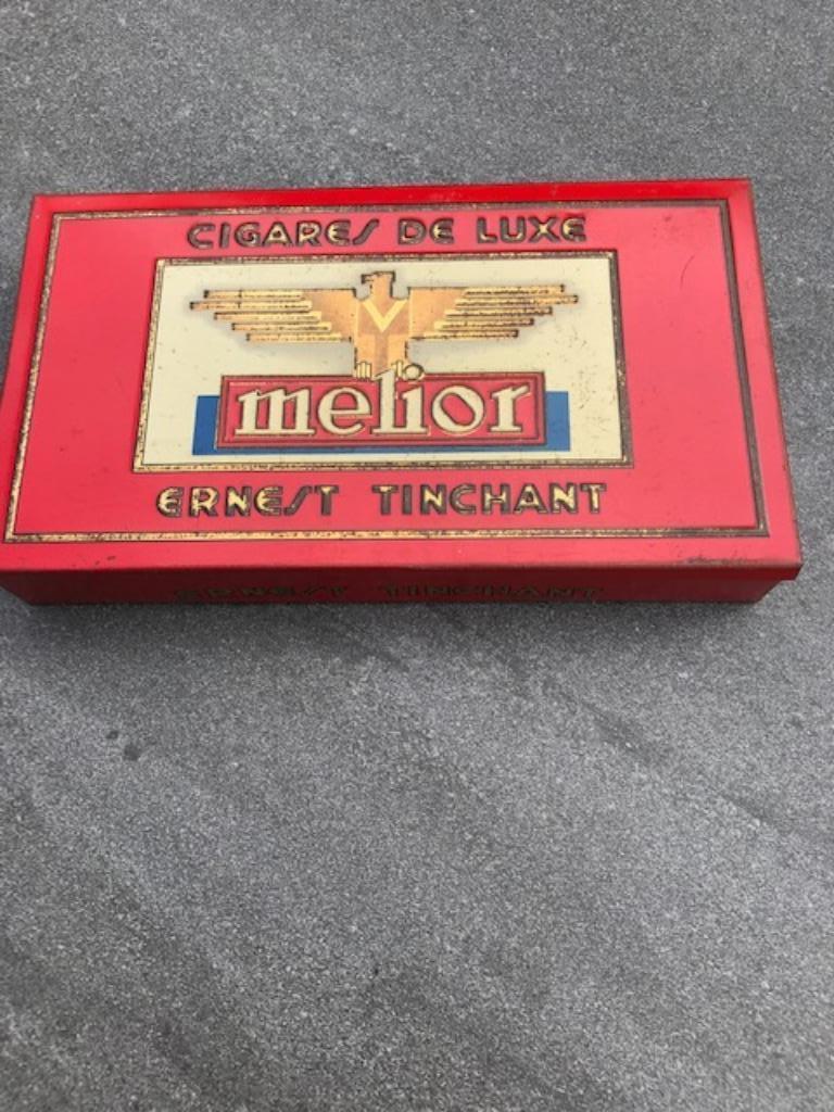 Sigarendoos in blik - Melior-cigares de luxe Ernest Tinchant, Enlèvement ou Envoi