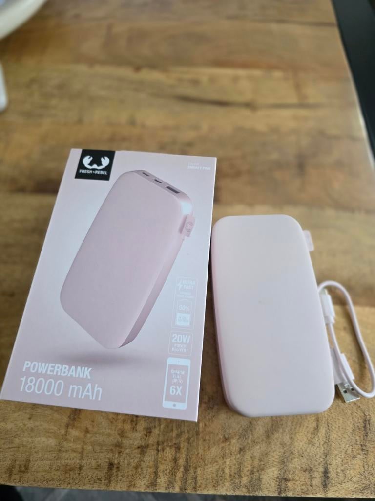Powerbank 18000 mAh Fresh n Rebel Pink Nieuw, Ophalen of Verzenden, Nieuw, Fresh n rebel