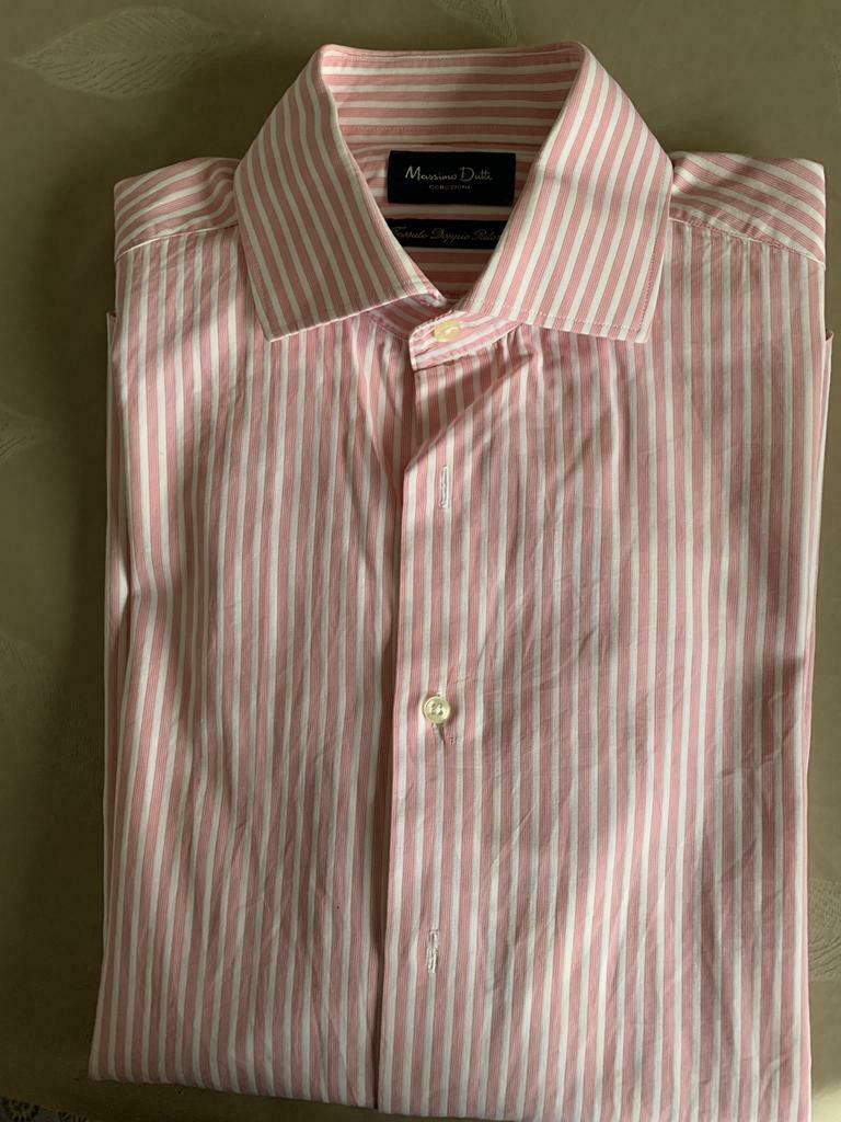 Herenhemd lange mouwen Massimo Dutti, Ophalen of Verzenden, Zo goed als nieuw, Roze