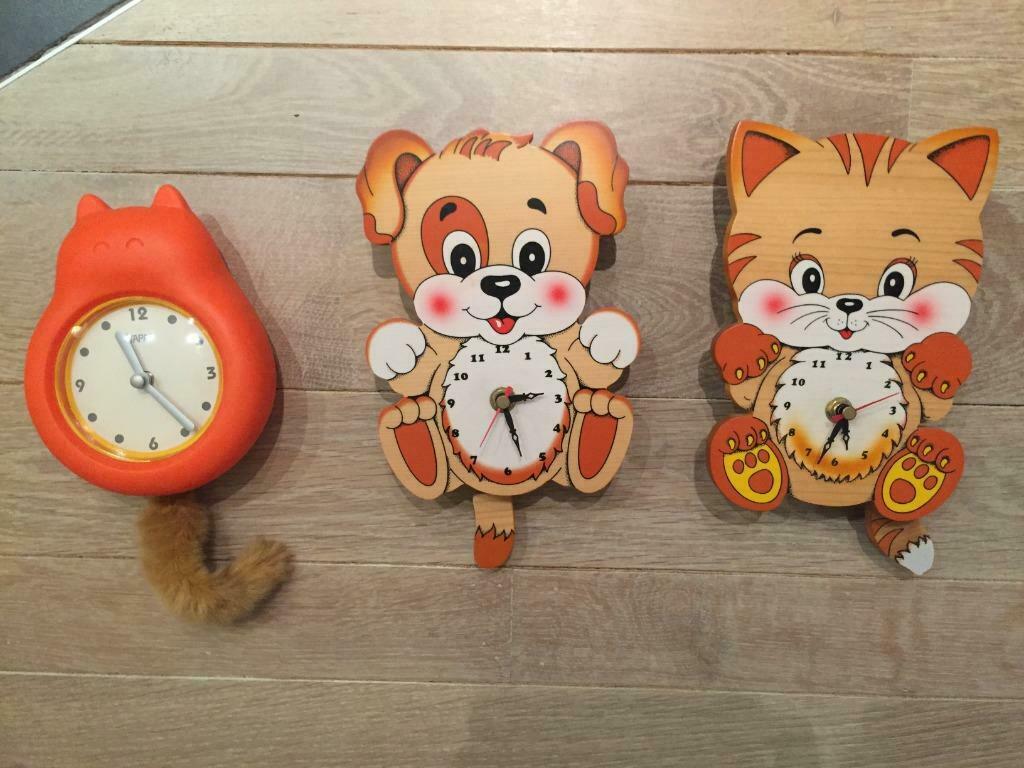 Wandklok hond of kat van Bartolucci of Tapas, Ophalen, Zo goed als nieuw, Klok
