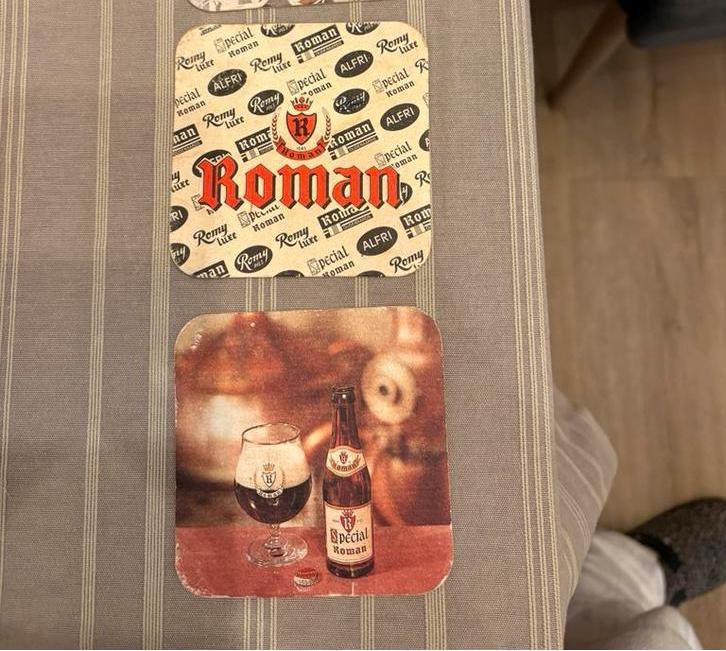 Oude bierviltje roman, Verzamelen, Ophalen of Verzenden, Gebruikt, Viltje(s)