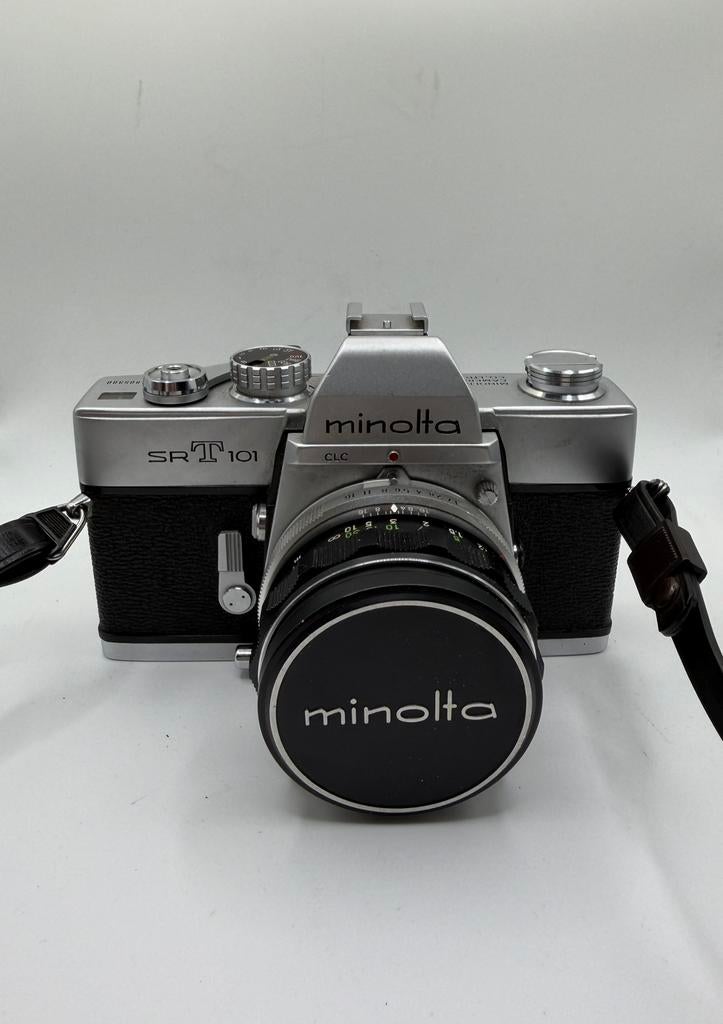 Minolta SRT 101 + lens, Enlèvement ou Envoi, Comme neuf, Reflex miroir, Minolta