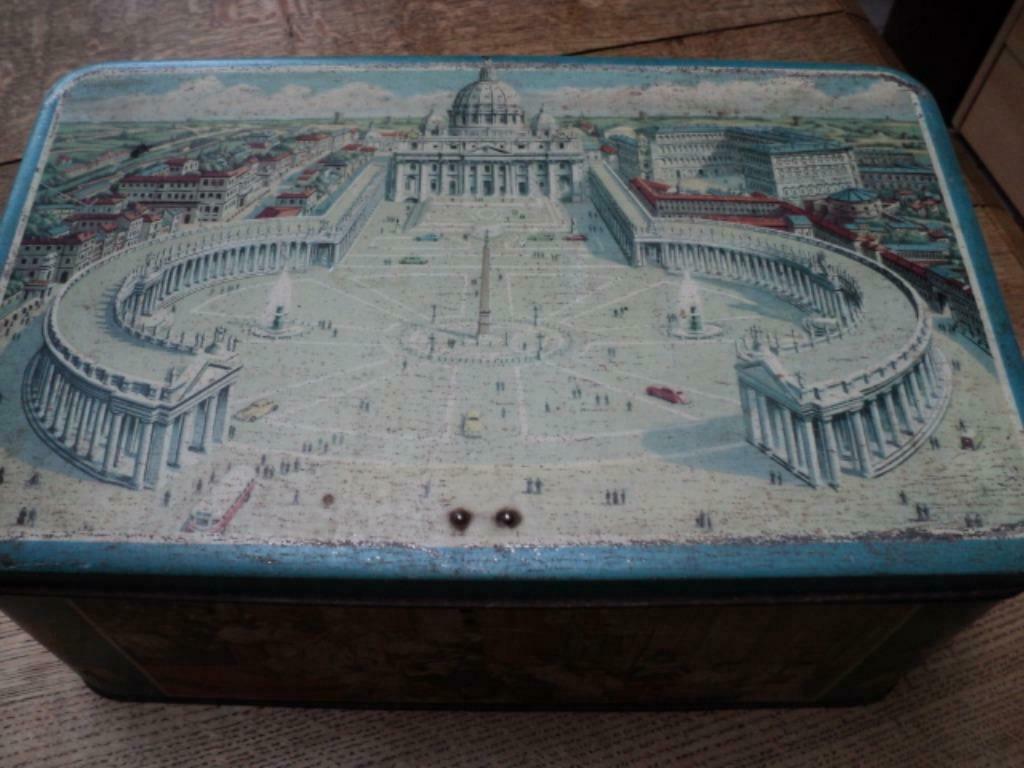 blikken doos afbeelding vaticaanstad, Ophalen of Verzenden