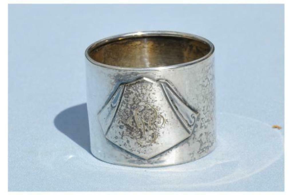§rond de serviette monogramme métal argenté, Ophalen of Verzenden