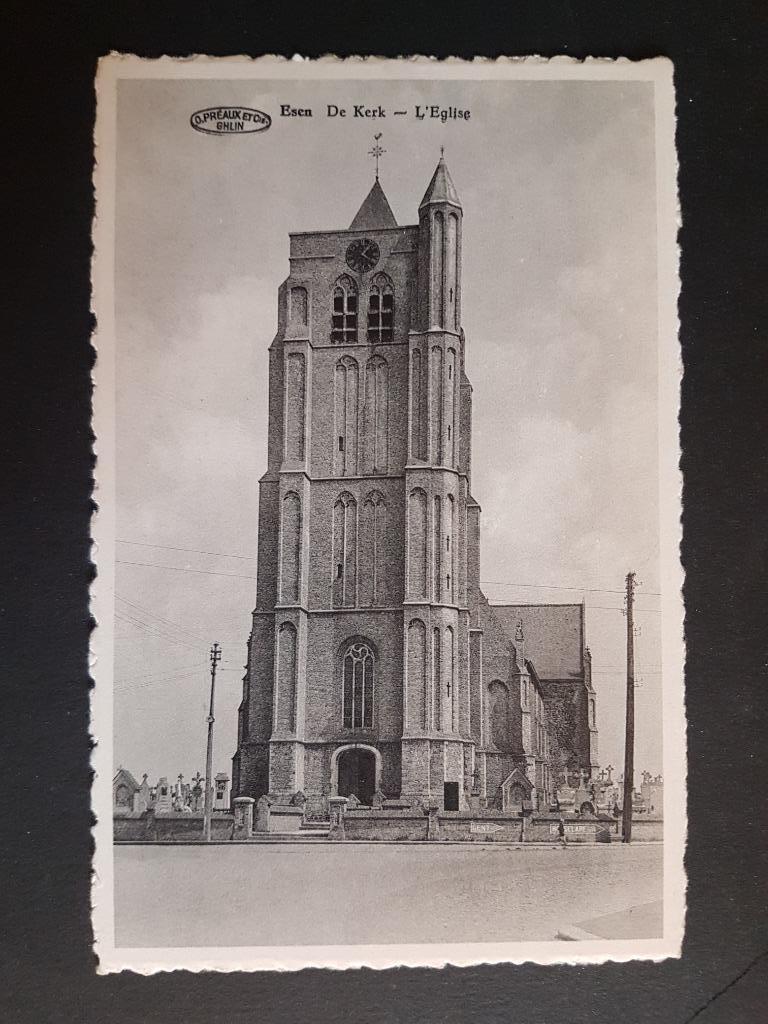 Esen ( Diksmuide ) De Kerk, Verzamelen, Postkaarten | België, Ongelopen, West-Vlaanderen, 1960 tot 1980, Ophalen of Verzenden