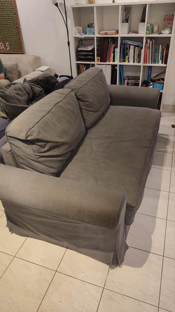 Donkergrijze tweepersoons slaapzetel IKEA 210(b)x88(h)x90(d), Huis en Inrichting, Ophalen, Tweepersoons