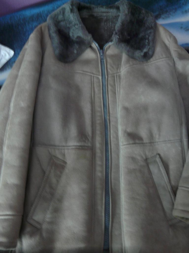 Warme winterjas voor heren. Omgekeerd schaap maat 56, Enlèvement, Porté, Taille 56/58 (XL), Beige