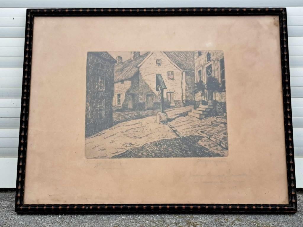 gravure epreuve d artiste signe alfred martin, Enlèvement ou Envoi