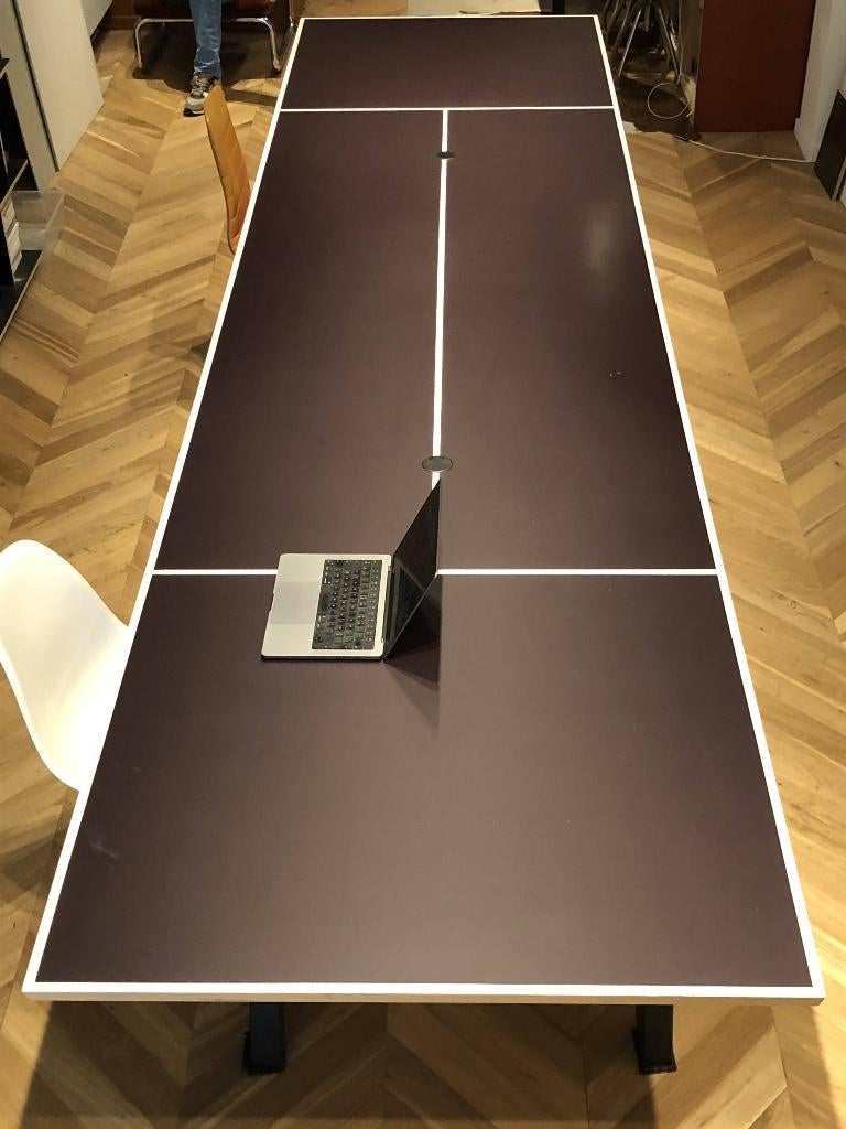 Grote bureau- of vergadertafel, Ophalen, Zo goed als nieuw, Zwart