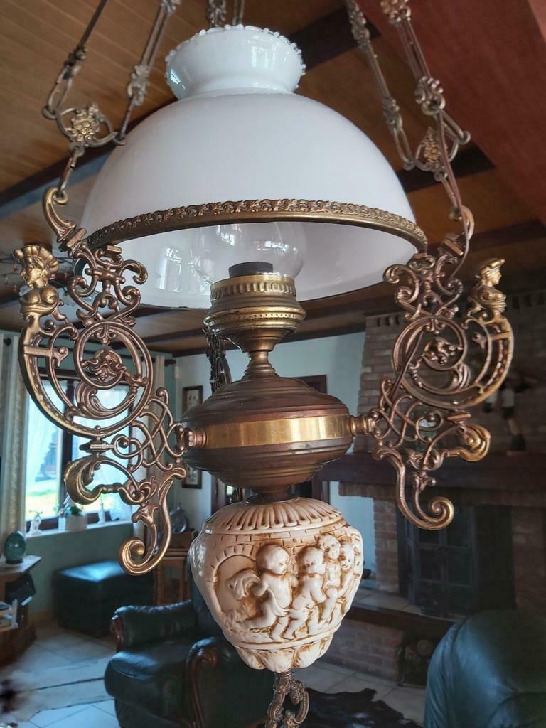 Luminaire quinquet ancien, Antiquités & Art, Enlèvement