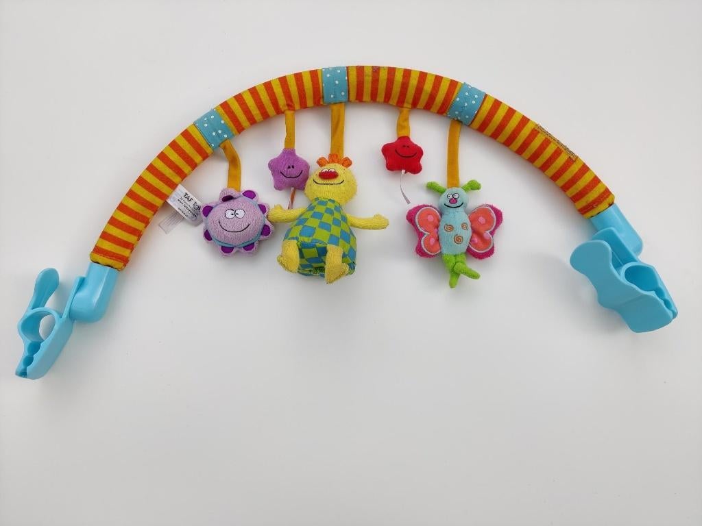 Boog met speeltjes voor de baby, vastklembaar, Ophalen of Verzenden, Zo goed als nieuw, Met geluid
