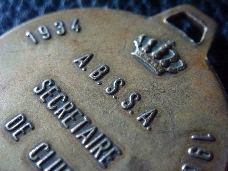 ABSSA Belgische voetbalmedaille, Verzamelen, Sportartikelen en Voetbal, Verzenden, Gebruikt