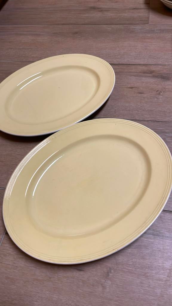 2 pastel Boch schalen, Antiek en Kunst, Antiek | Servies los, Ophalen of Verzenden