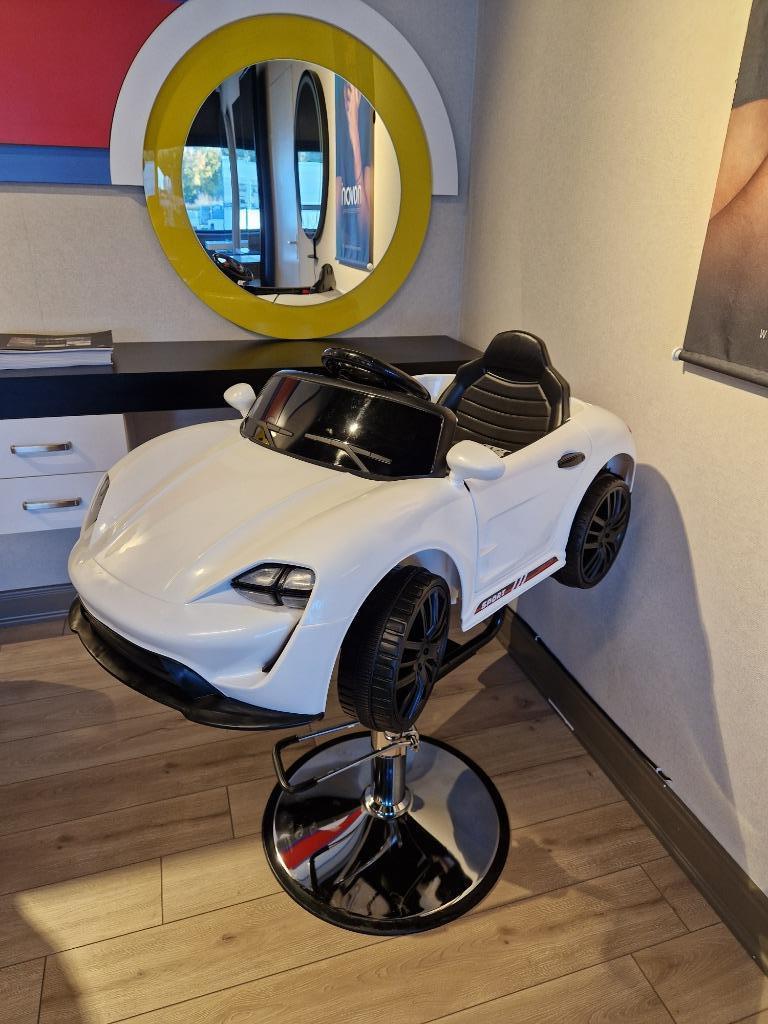 Knipstoel Auto Wit knipauto kapsalon groothandel kinderstoel, Ophalen of Verzenden, Nieuw