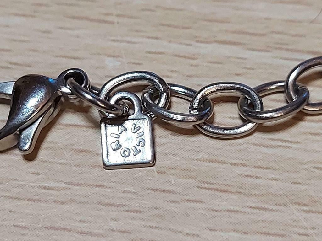 Victoria armband voor hangertjes 18cm, Handtassen en Accessoires, Armbanden, Staal, Ophalen of Verzenden, Zo goed als nieuw, Grijs