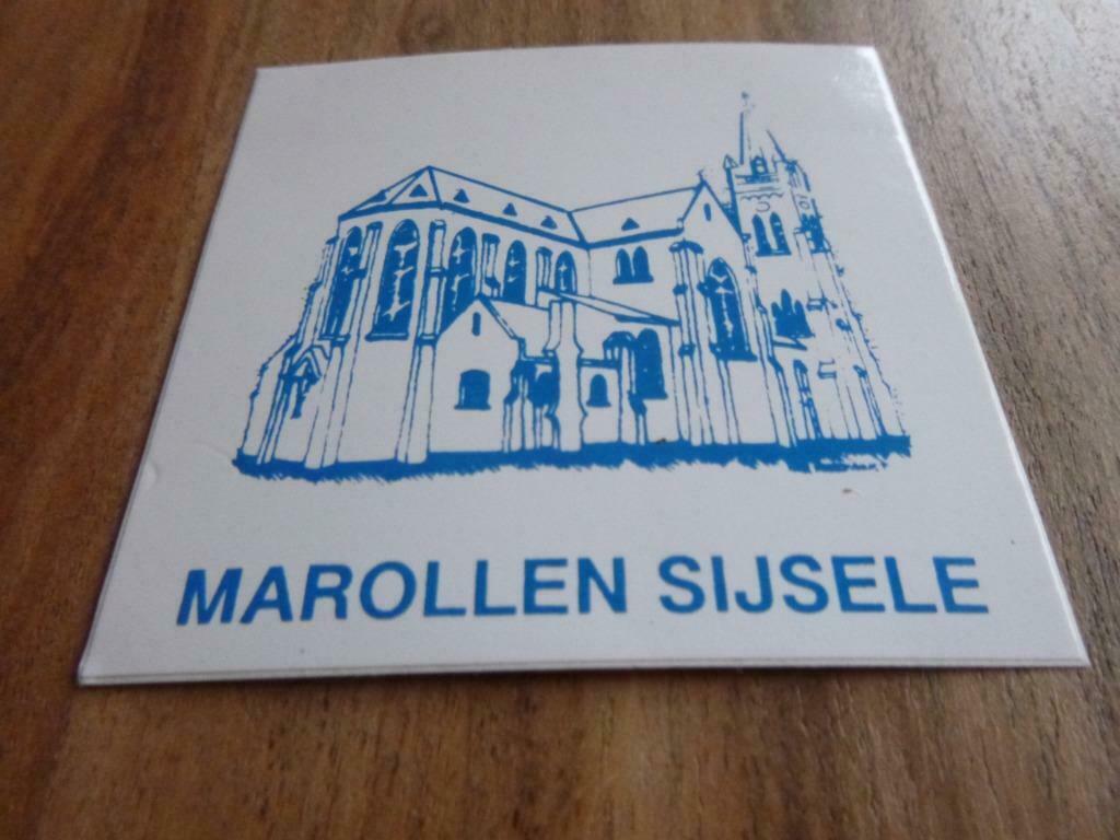 oude sticker kortrijk marollen sijsele - damme, Verzamelen, Verzenden, Nieuw
