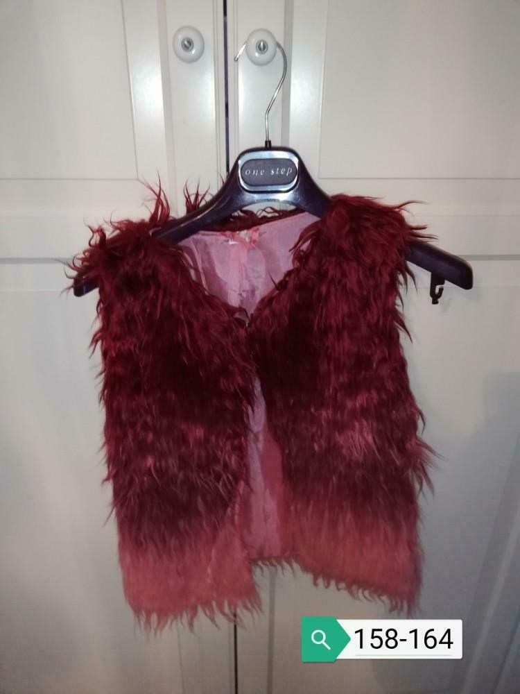 Mooie roze bodywarmer in imitatiebont. Maat 158-164., Ophalen of Verzenden, Zo goed als nieuw, Meisje, Overige typen