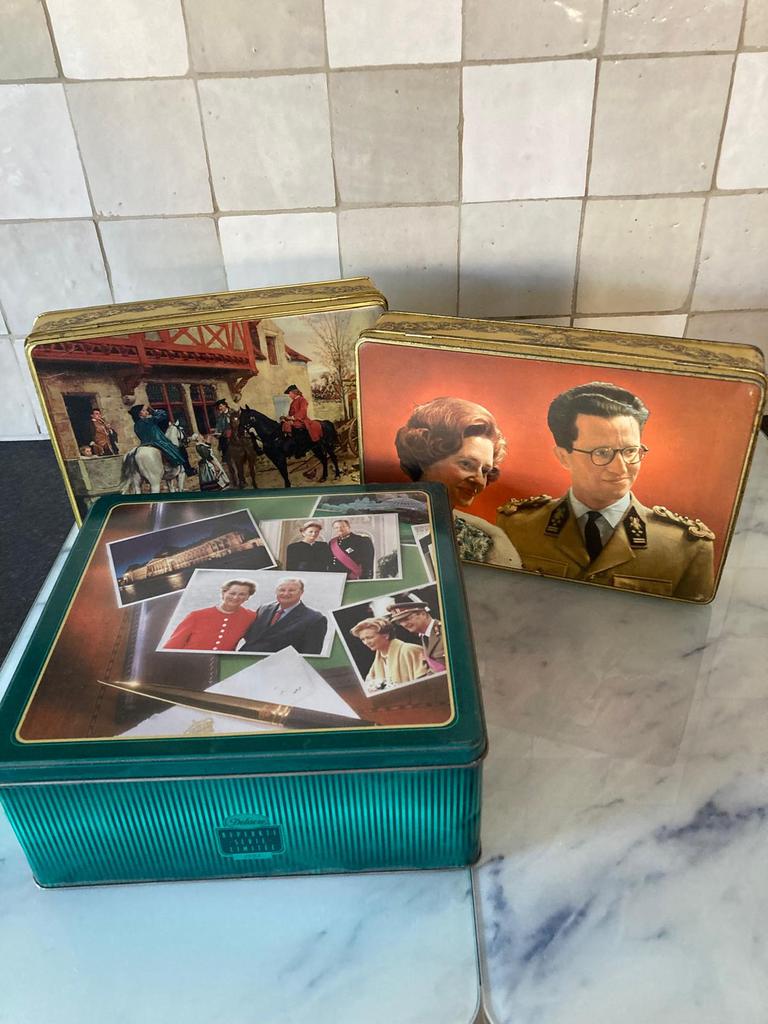 Blikken vintage dozen, Ophalen, Zo goed als nieuw