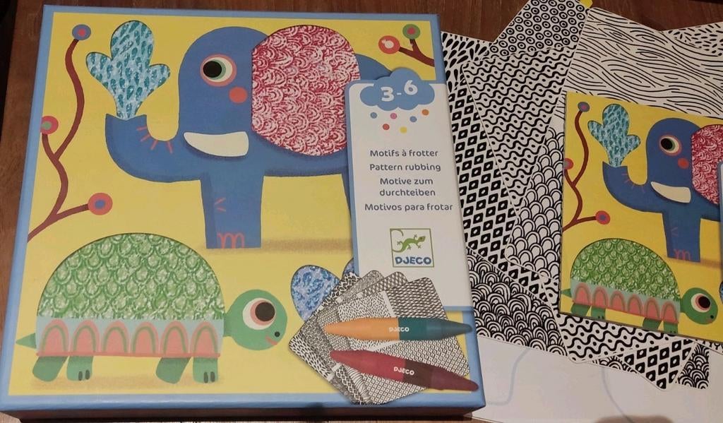 Djeco  Educatieve speldoos (3–6 jaar) – tekenen en reliëf, Enlèvement, Utilisé