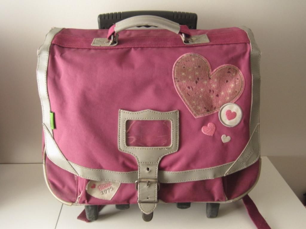 Boekentas - trolley - rugzak Tann's, Paars, Aktetas of Boekentas, Ophalen of Verzenden, 30 tot 40 cm