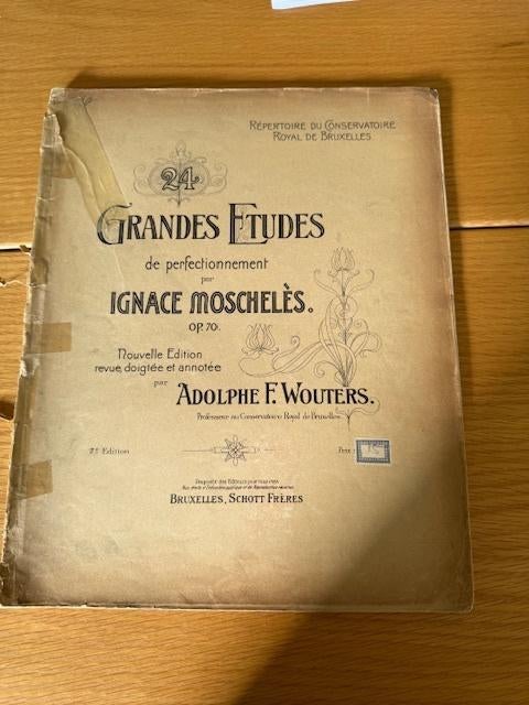 Moscheles — 24 Grandes Études de Perfection Op.70, Musique & Instruments, Enlèvement ou Envoi, Artiste ou Compositeur, Classique