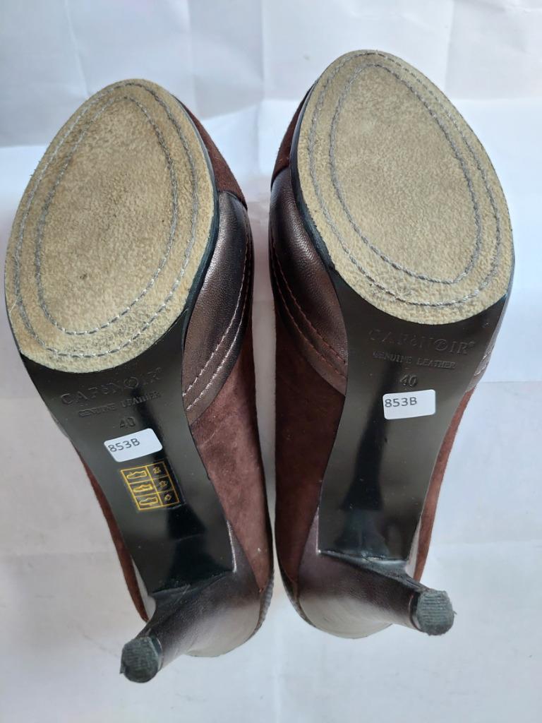 CAFE NOIR superb leren bruine pumps (40), Kleding | Dames, Schoenen, Pumps, Bruin, Verzenden, Nieuw