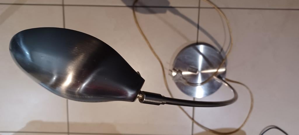Bureaulamp in rvs , led, Ophalen of Verzenden, Zo goed als nieuw