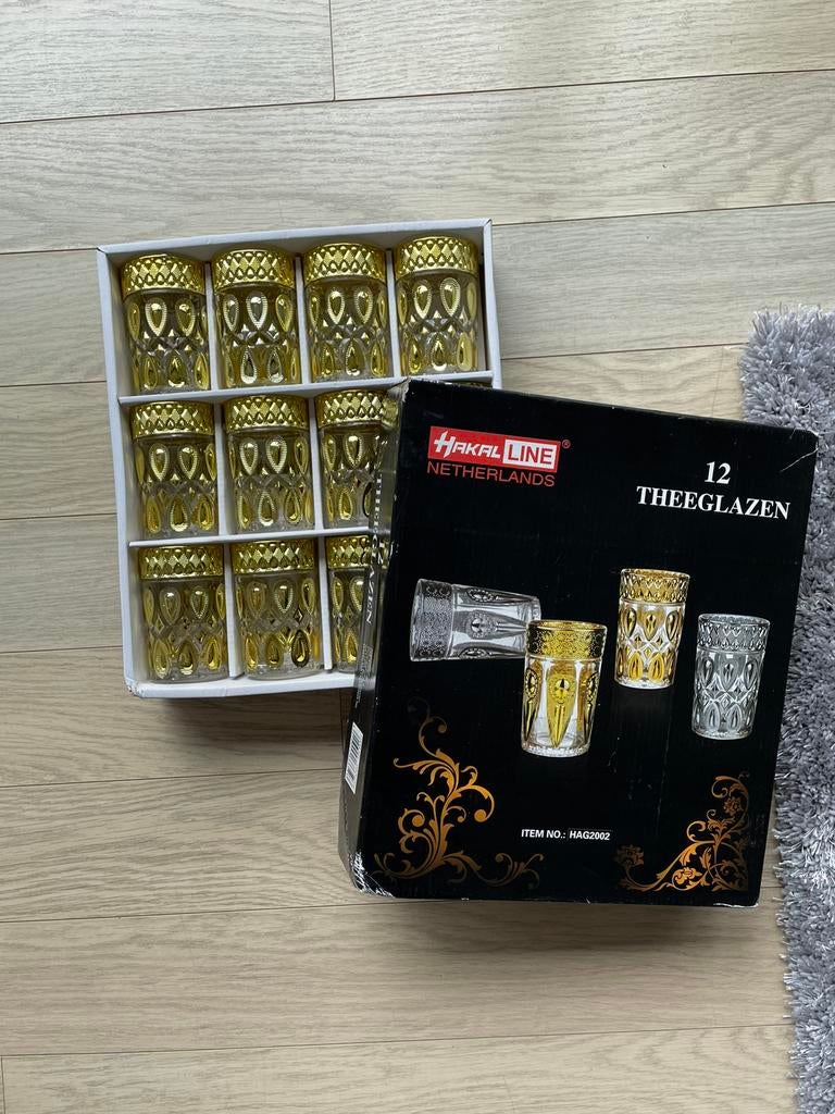 12 arabische theeglazen *nieuw*, Huis en Inrichting, Glas of Glazen, Nieuw, Ophalen of Verzenden, Glas