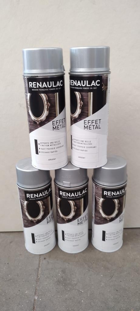 Peinture en spray renaulac couleur argent effet métal effet, Bricolage & Construction, Enlèvement ou Envoi, Neuf