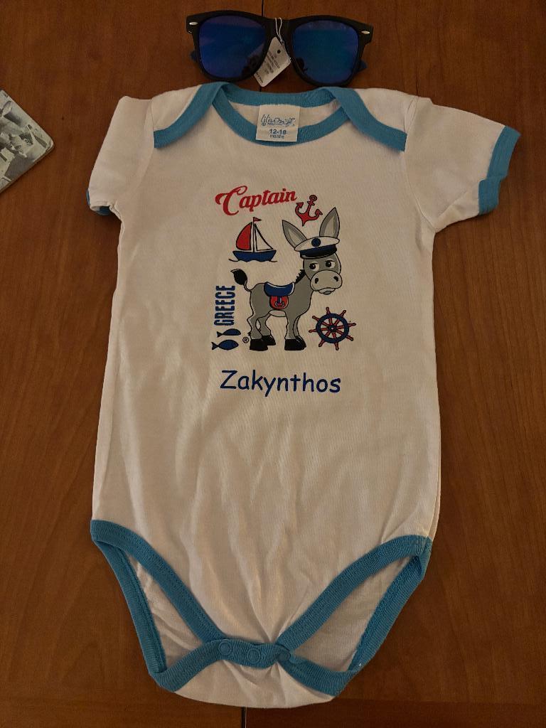 Romper 100% katoen Captain Greece Zakynthos 12-18 mnd, Ophalen of Verzenden, Nieuw, Jongetje of Meisje
