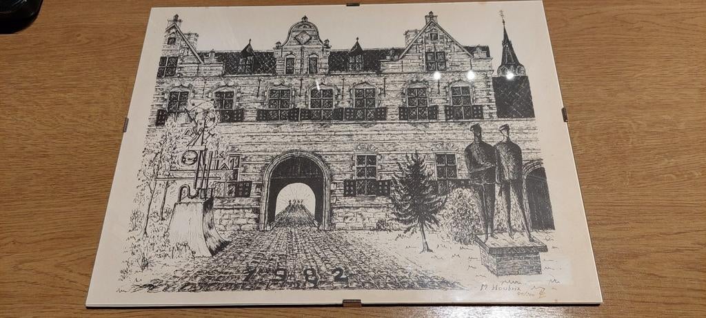 Dessin à la plume - Hasselt - M. Houbrix - 1982, Enlèvement ou Envoi