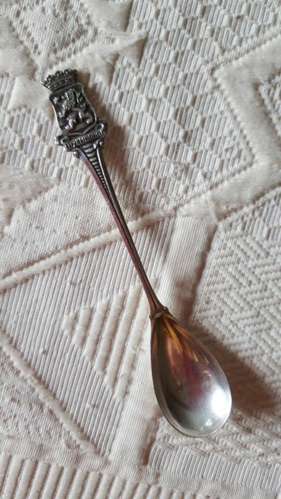 Antique cuillère argent poinçon collection Blason LUXEMBOURG, Enlèvement ou Envoi, Argent