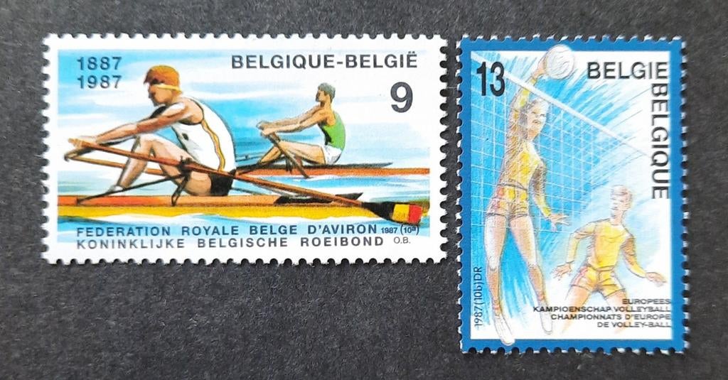 Belgique : COB 2259/69 ** Sport 1987., Sans timbre, Neuf, Enlèvement ou Envoi, Non oblitéré