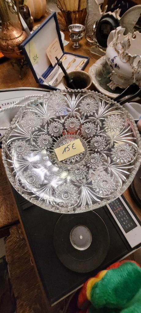 Fruitschaal van gebeiteld glas, Antiek en Kunst, Ophalen