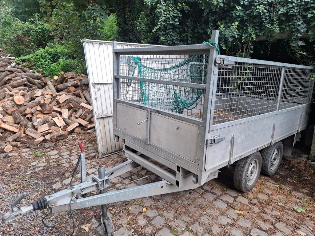 Remorque double essieux grillagée bw trailer 1,5 tonne, Autos : Pièces & Accessoires, Enlèvement