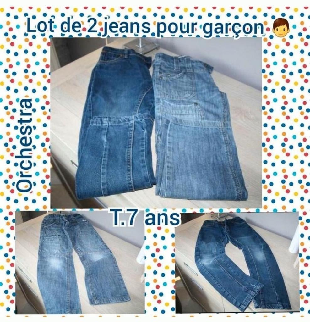 Pantalon en jeans pour garçon -lot de 2-Orchestra-T.7 ans, Pantalon, Garçon, Enlèvement ou Envoi, Utilisé