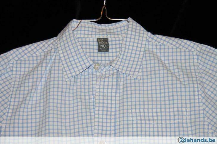 Chemise garçon bleu clair à carreaux, Taille: 10 ans,, Enfants & Bébés, Enlèvement ou Envoi, Utilisé, Garçon, Chemise ou Chemisier