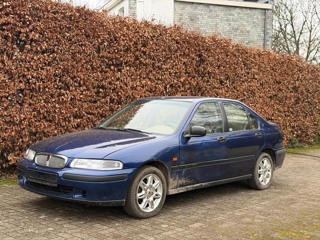 Rover 400 1.6 Benzine Leder Airco Lez ok Export, Auto's, Startonderbreker, Beige, Blauw, Leder