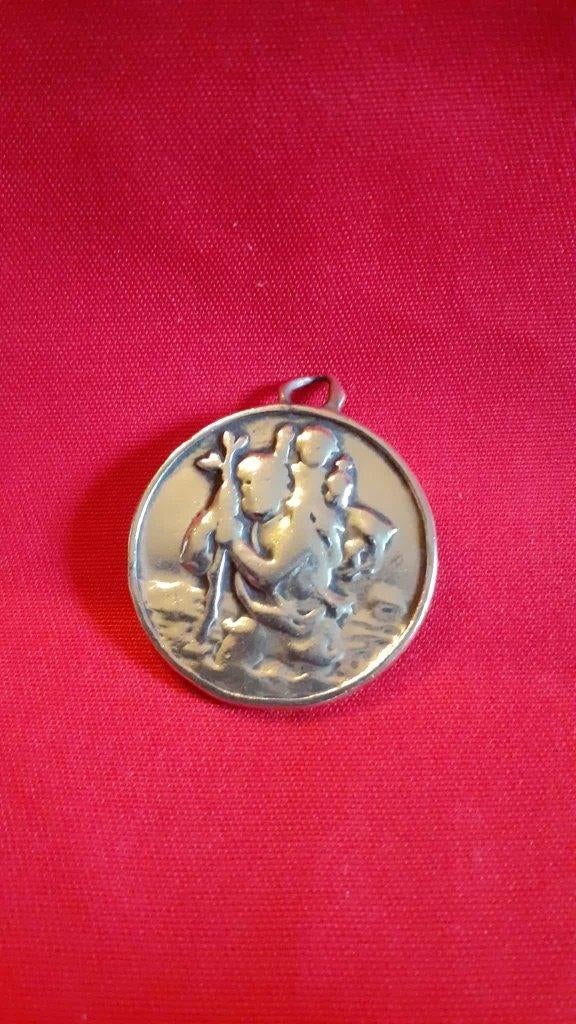 medaille religieuse ronde saint christophe (x2045), Collections, Religion, Utilisé, Christianisme | Catholique, Bijoux, Enlèvement ou Envoi