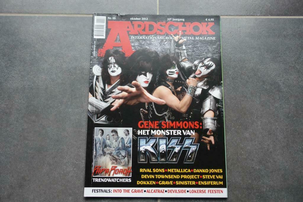 Magazine Aardschok met Kiss Okt. 2012, 5 pagina's Kiss, Boeken, Ophalen of Verzenden