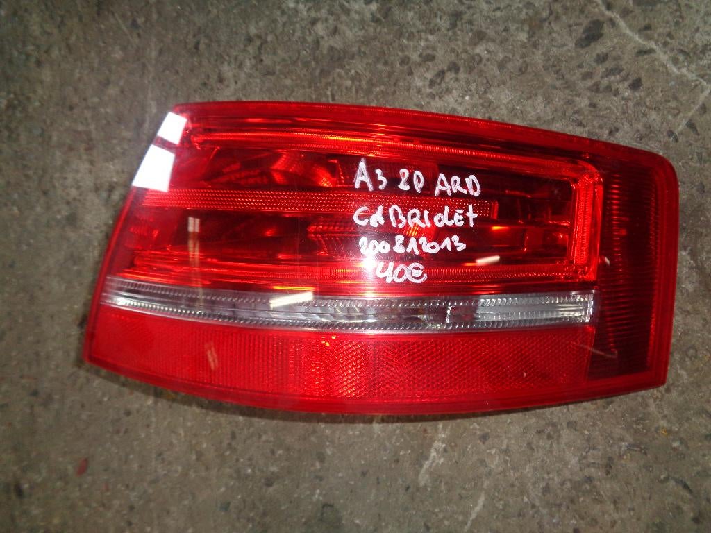A vendre stop droit Audi A3 8P Cabriolet 2008 à 2013, Enlèvement, Utilisé, Audi