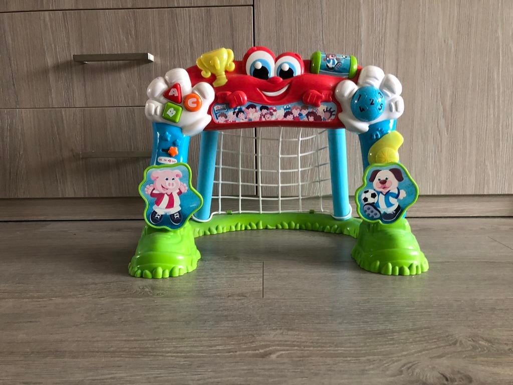 Klein voetbal doel met muziek zowel nederlands als frans., Hobby en Vrije tijd, Feestartikelen | Verhuur, Ophalen, Zo goed als nieuw