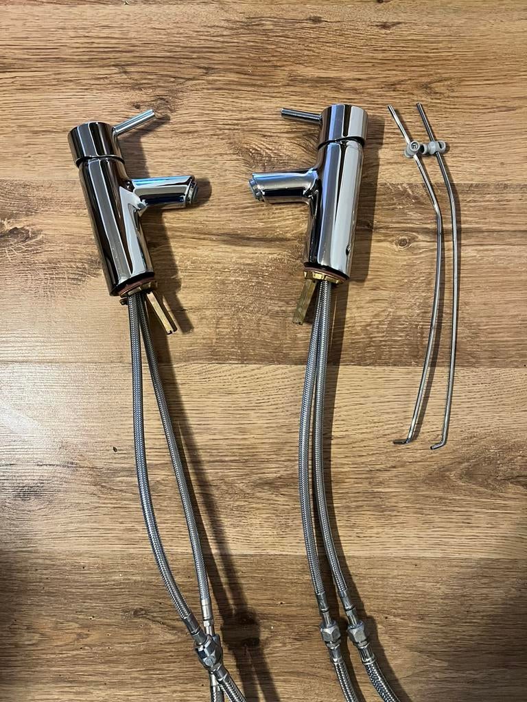 Wastafelkraan Hansgrohe 2x, Ophalen of Verzenden, Zo goed als nieuw, Chroom