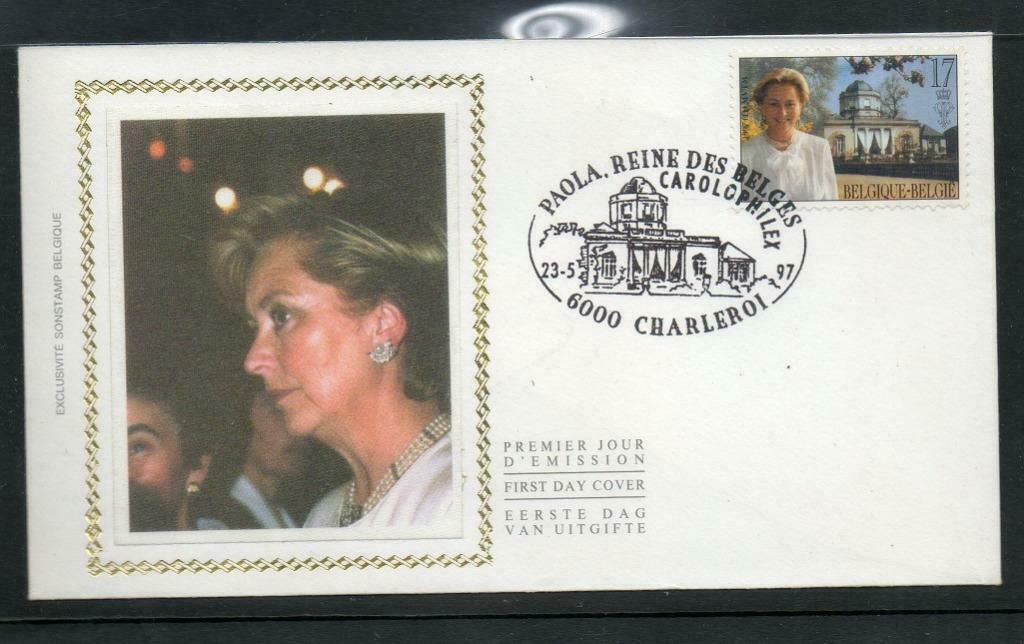 Année 1997 : FDC 2706 soie - Paola, Reine des belges - Obli., Enlèvement ou Envoi