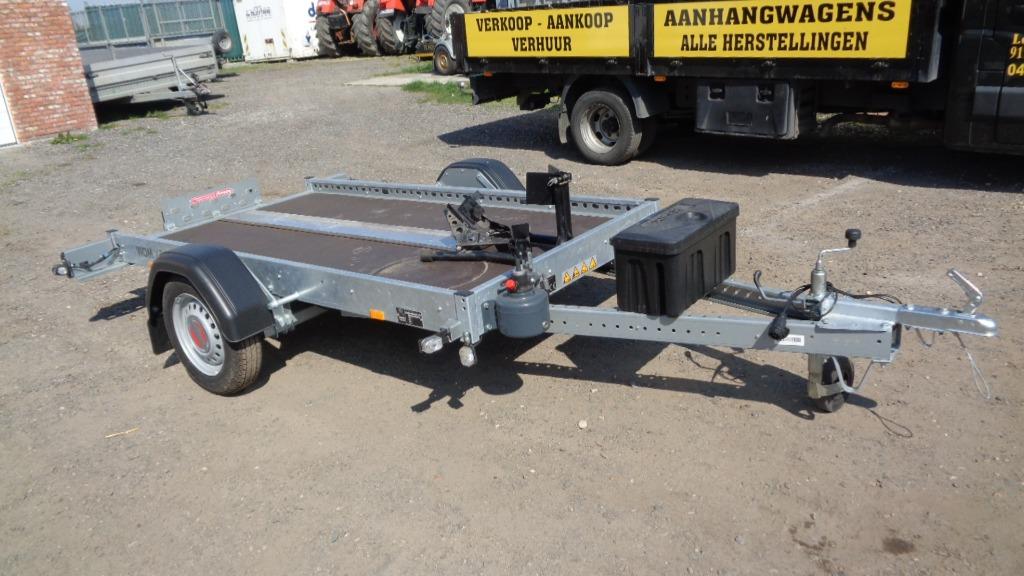 Te huur zakbare mototrailer voor 1 moto. mtm 750 kg., Motoren, Ophalen, Nieuw