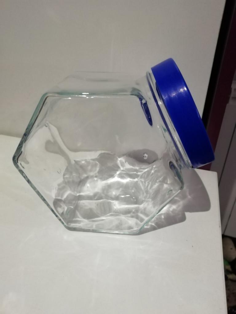 2 Bonbonnières de 1,5 l, verre stockage de sucreries....., Enlèvement ou Envoi, Verre, Utilisé, Autres styles