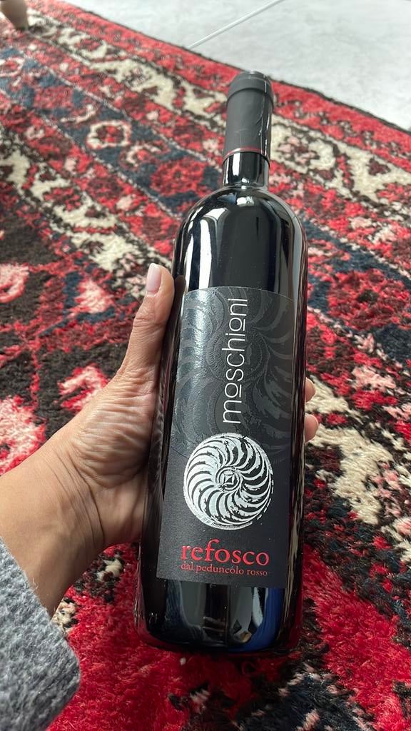 vin rouge Moschioni Refosco dal Peduncolo Rosso année 2015, Ophalen, Zo goed als nieuw, Italië, Rode wijn