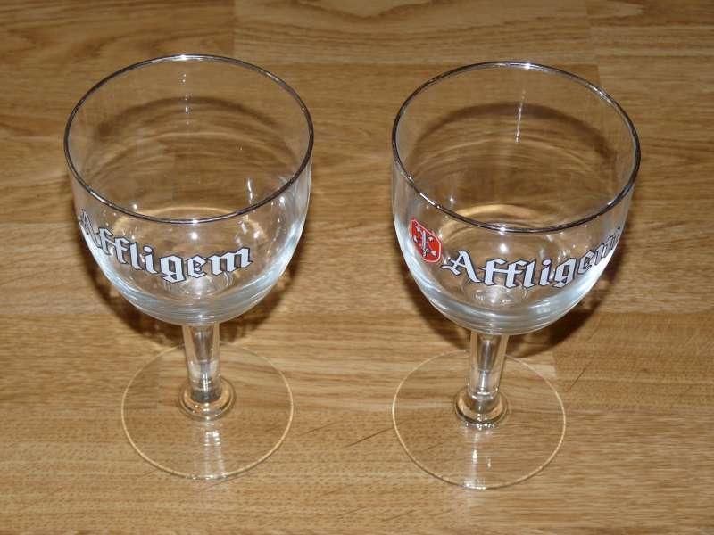 Twee glazen Affligem, Ophalen of Verzenden, Gebruikt, Glas of Glazen