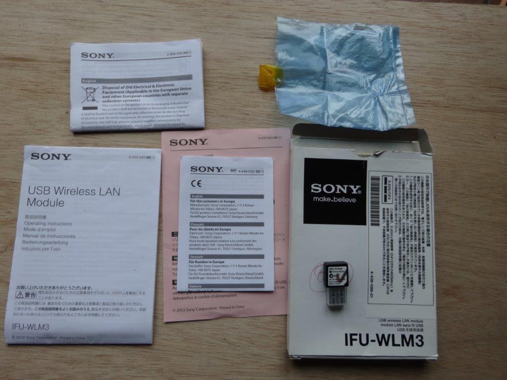 Sony Wi-Fi USB-dongle IFU-WLM3, Zo goed als nieuw, SONY